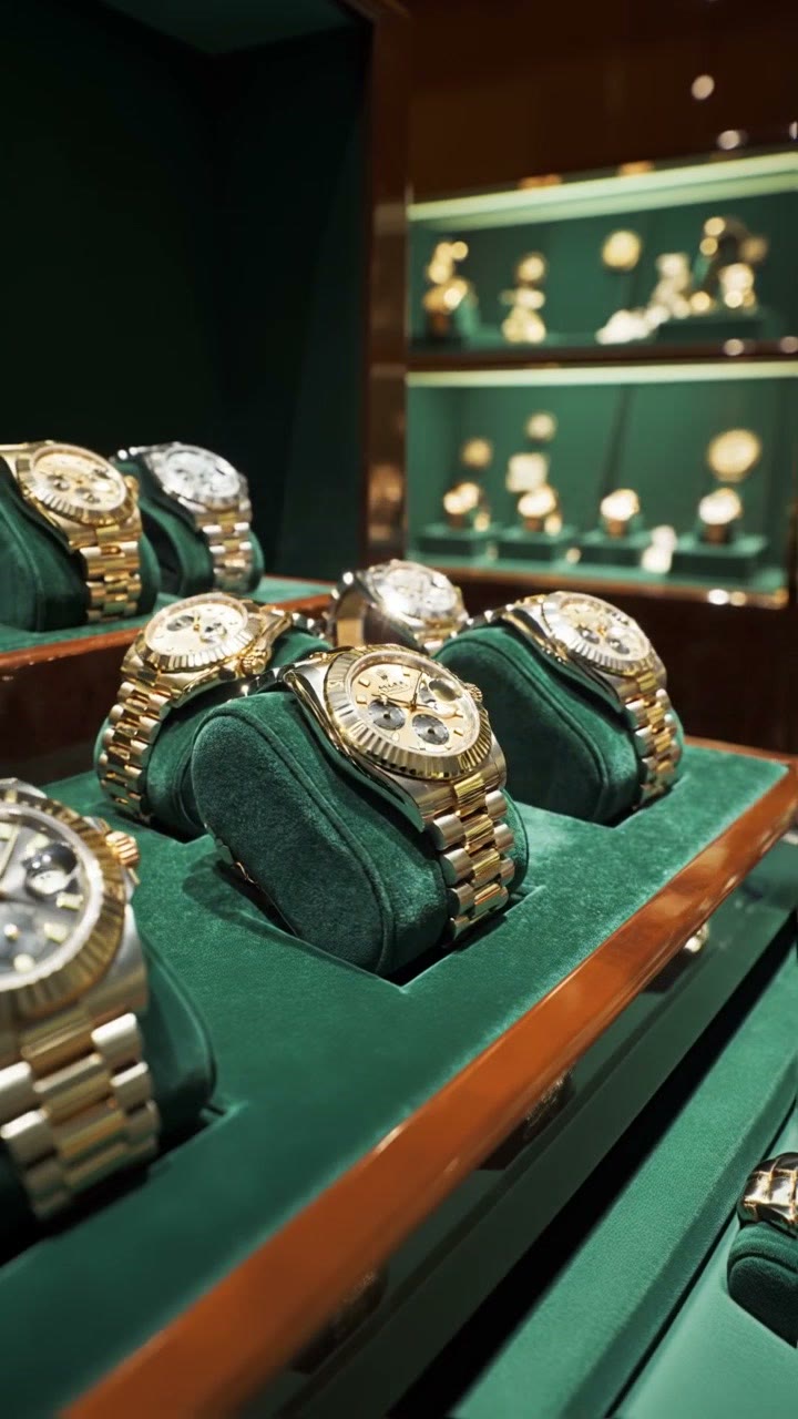 Rolex watches on display